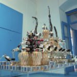 C.Q., 2010 honey jars, cosmetic containers, lipsticks, glue, mirror approx. height 1.60 m, length 1.20 m, width 0.60 m